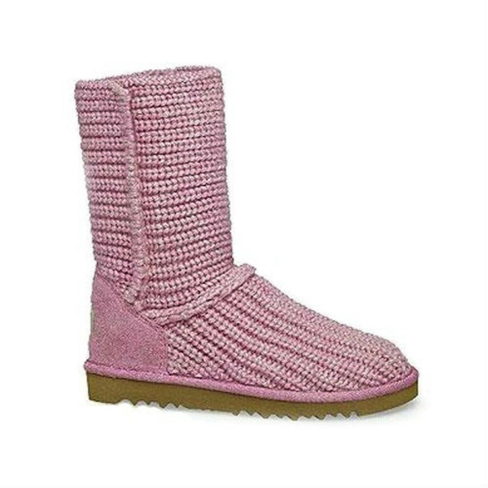 UGG Australia Crochet Knit Boots Orchid Pink